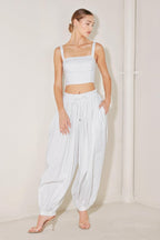 OCEAN BREEZE WOVEN CROP TOP Flying Tomato