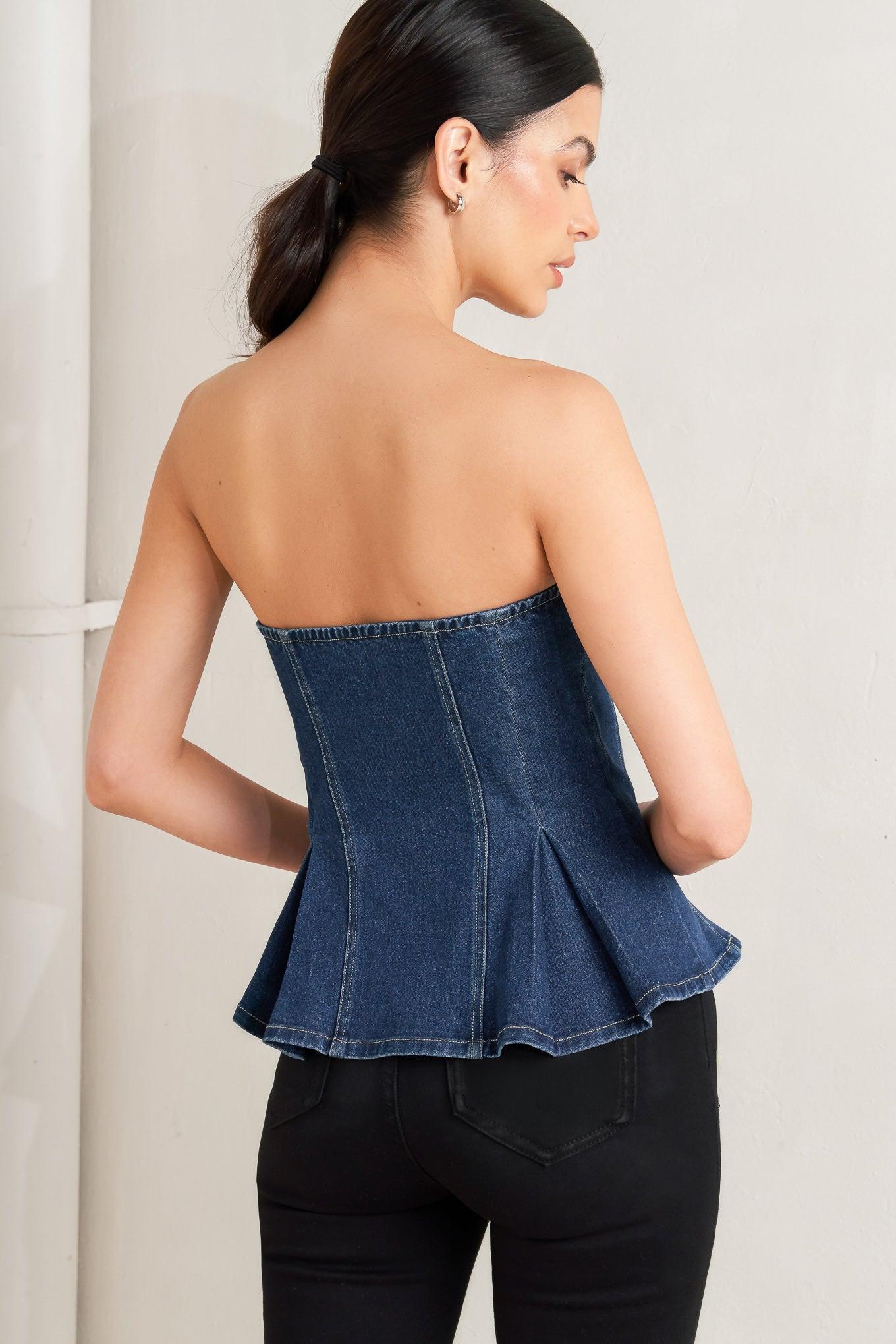 URBAN FABLE DENIM TOP Flying Tomato