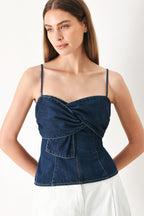 SWEET KISS DENIM TOP Flying Tomato