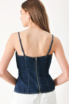 SWEET KISS DENIM TOP Flying Tomato