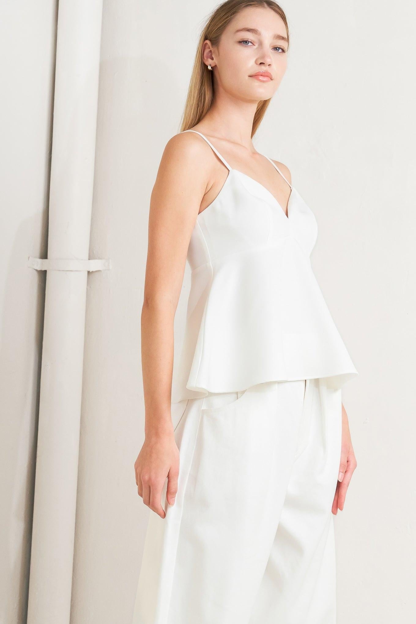 MINIMAL MOOD WOVEN CAMI TOP Flying Tomato