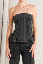 NIGHT SHAPE DENIM TOP Flying Tomato