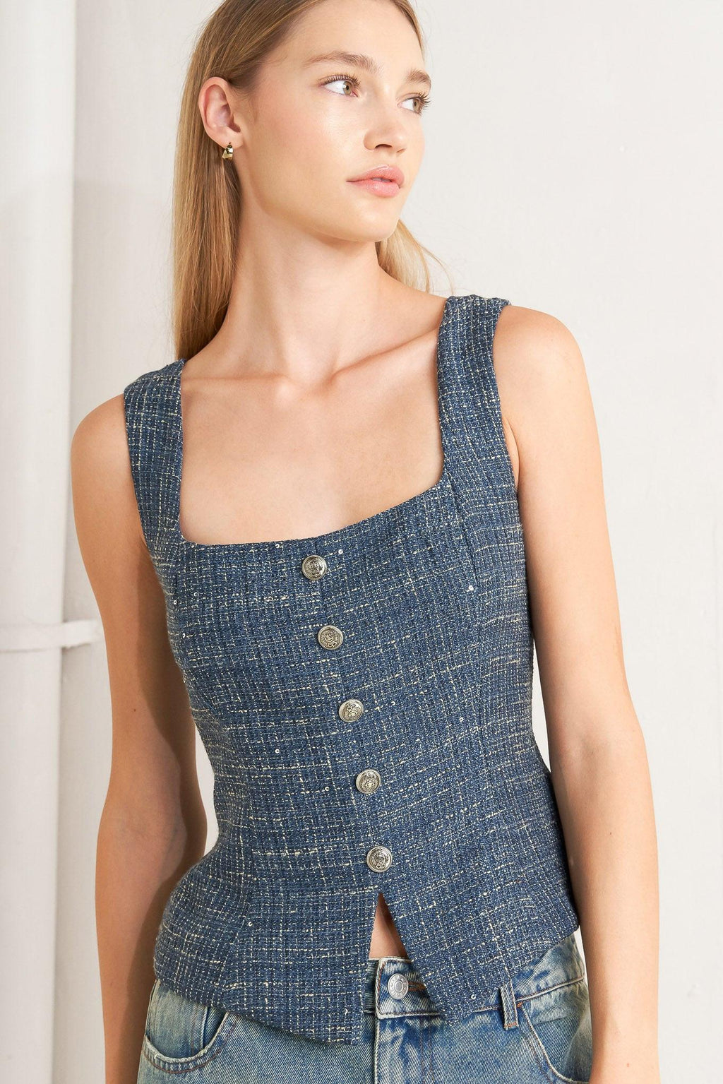 STUDIO FEMME LOOK TWEED TOP Flying Tomato
