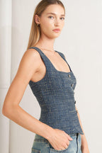 STUDIO FEMME LOOK TWEED TOP Flying Tomato