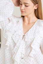MADE OF DREAMS POLKA DOT WOVEN TOP Flying Tomato