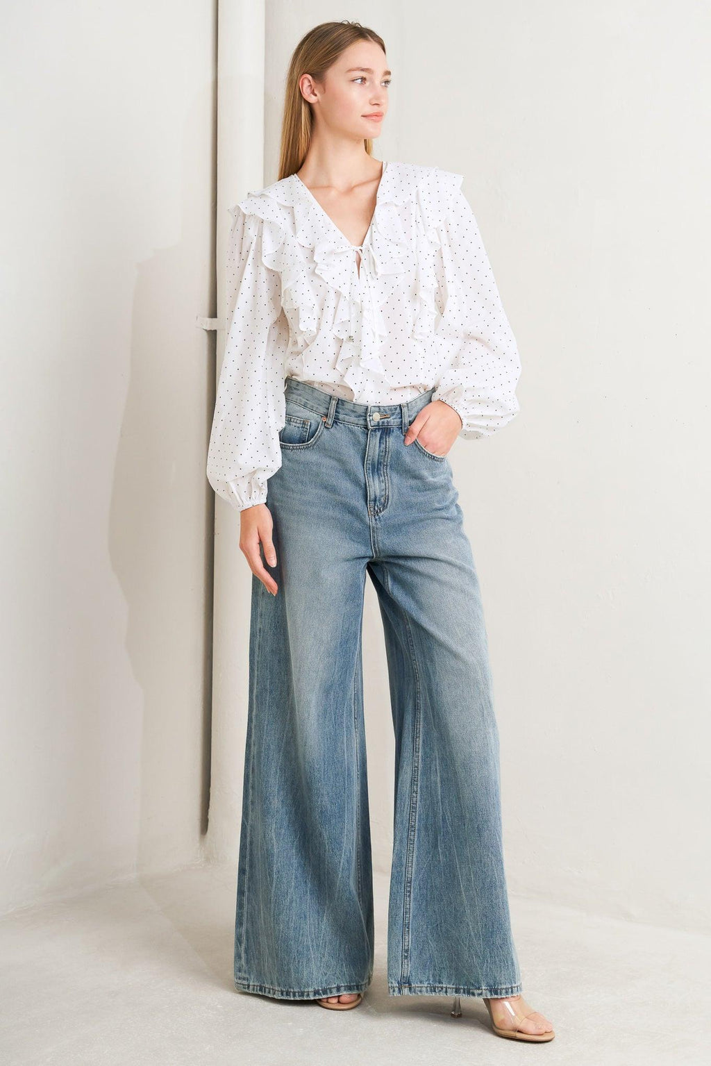 MADE OF DREAMS POLKA DOT WOVEN TOP Flying Tomato