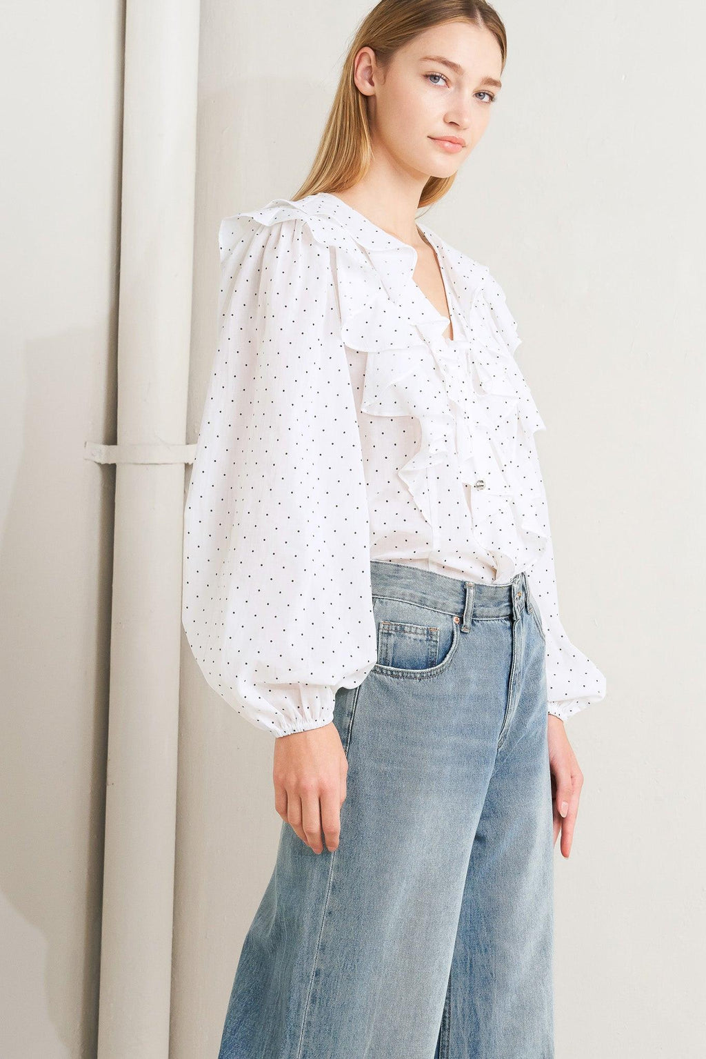 MADE OF DREAMS POLKA DOT WOVEN TOP Flying Tomato