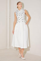 CAFÉ NOIR POLKA WOVEN TOP Flying Tomato