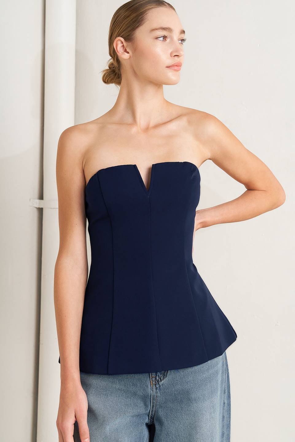 NOIR CONTOUR WOVEN TOP Flying Tomato