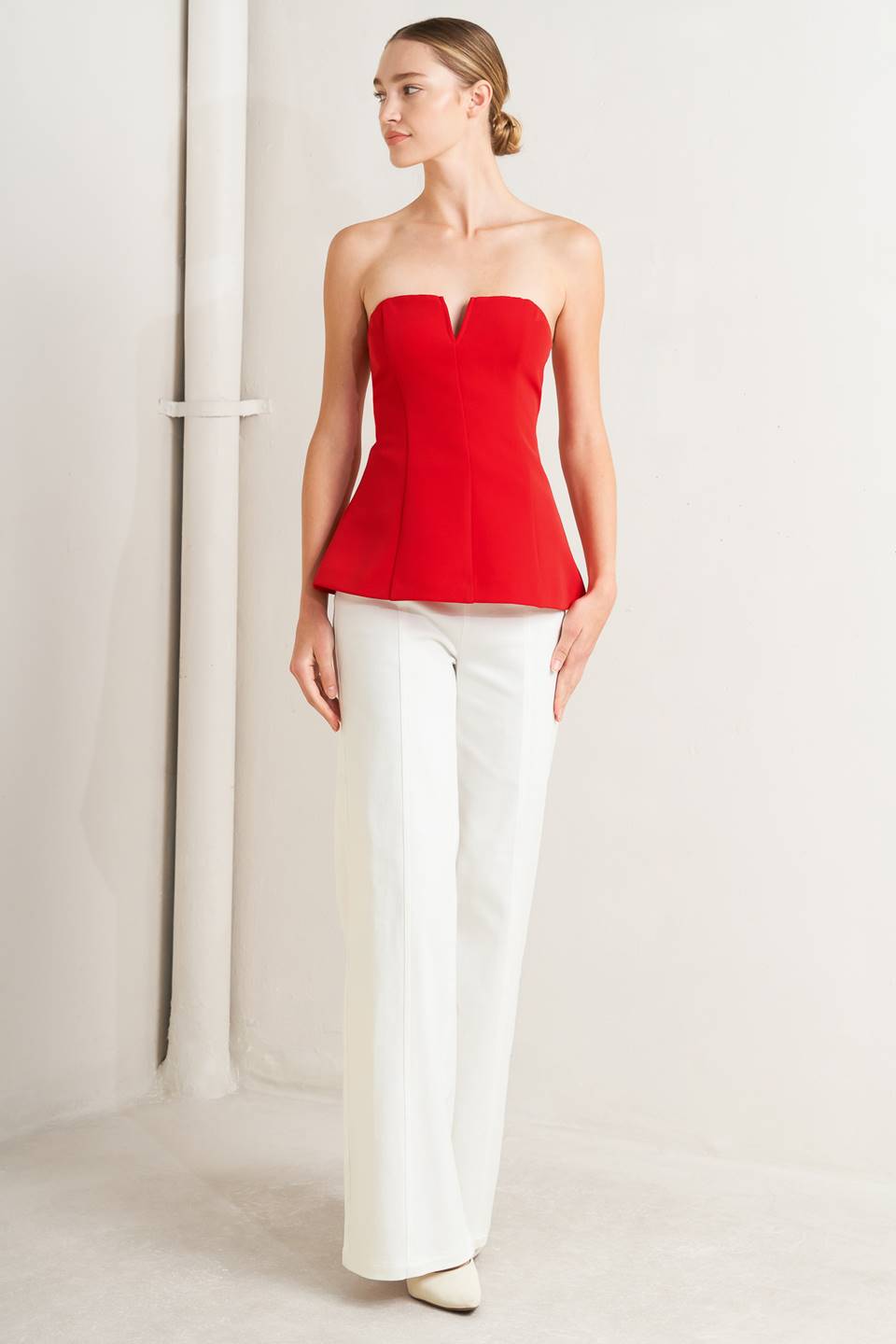 NOIR CONTOUR WOVEN TOP Flying Tomato