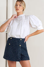 PURE POETRY VICTORIAN WOVEN TOP Flying Tomato