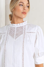 PURE POETRY VICTORIAN WOVEN TOP Flying Tomato