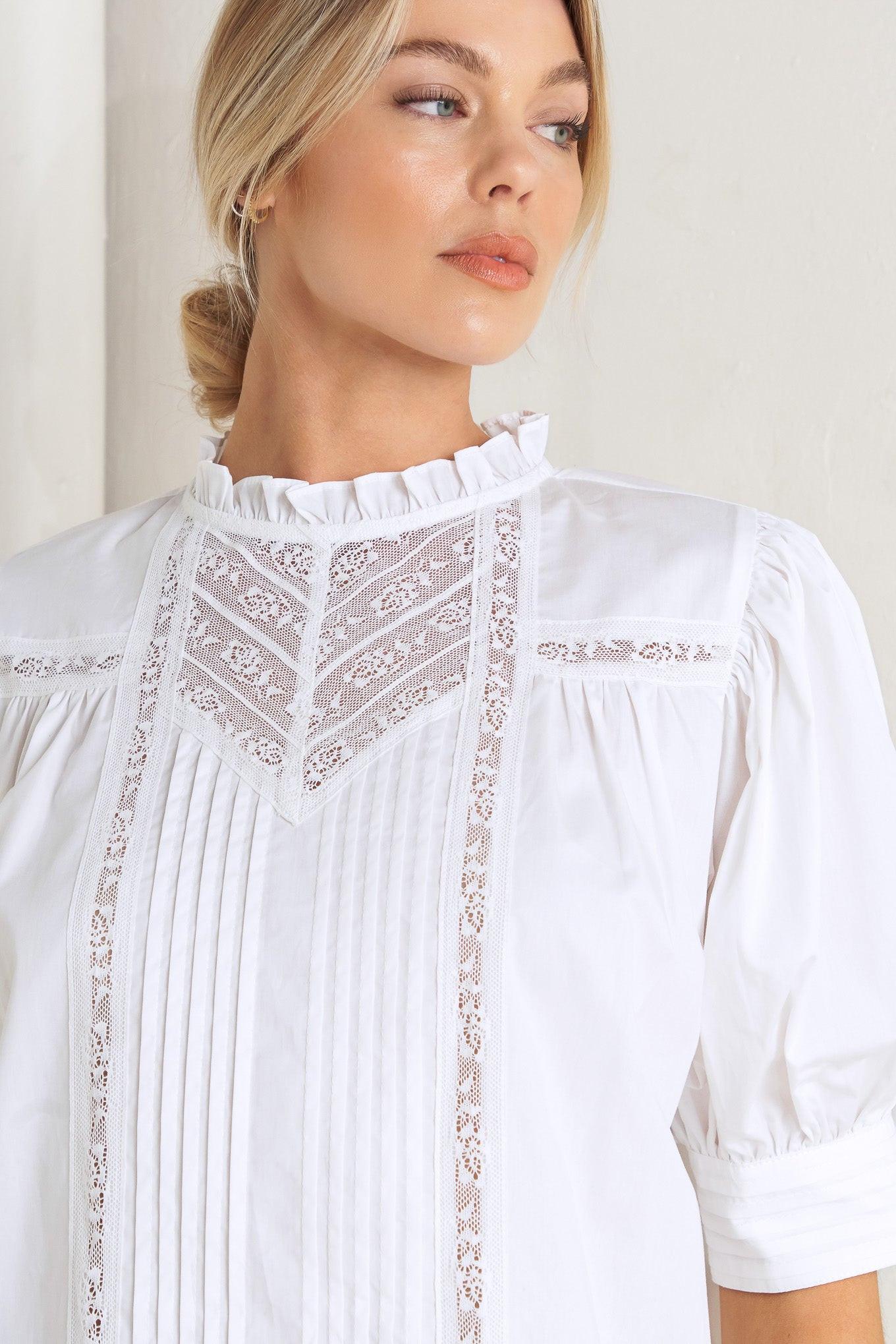 PURE POETRY VICTORIAN WOVEN TOP Flying Tomato