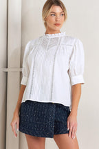 PURE POETRY VICTORIAN WOVEN TOP Flying Tomato