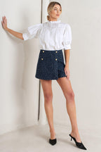 PURE POETRY VICTORIAN WOVEN TOP Flying Tomato