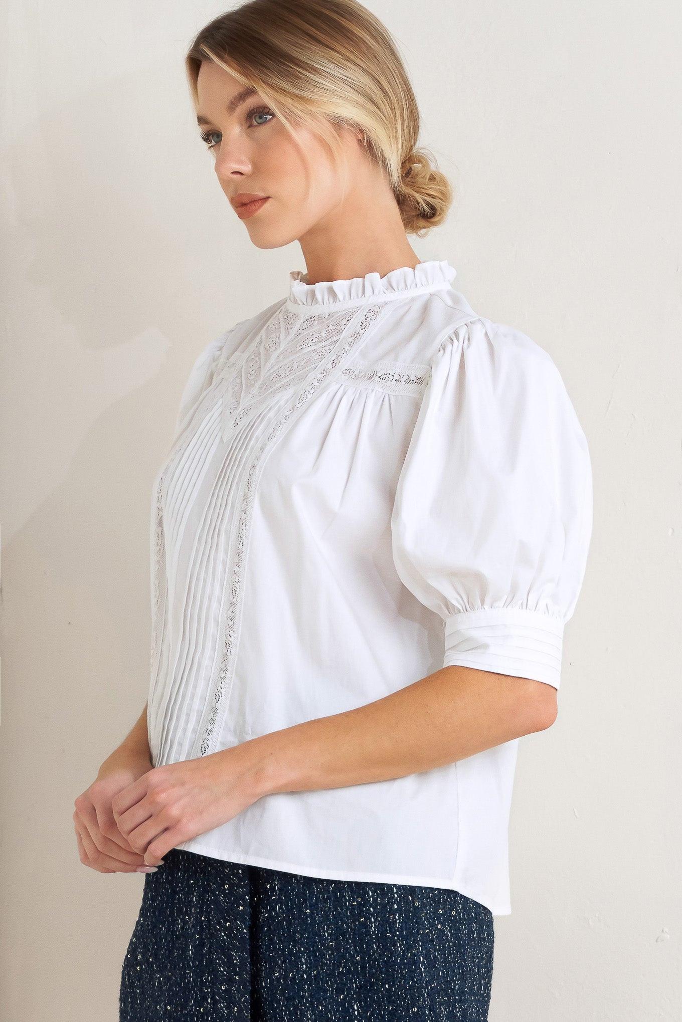 PURE POETRY VICTORIAN WOVEN TOP Flying Tomato