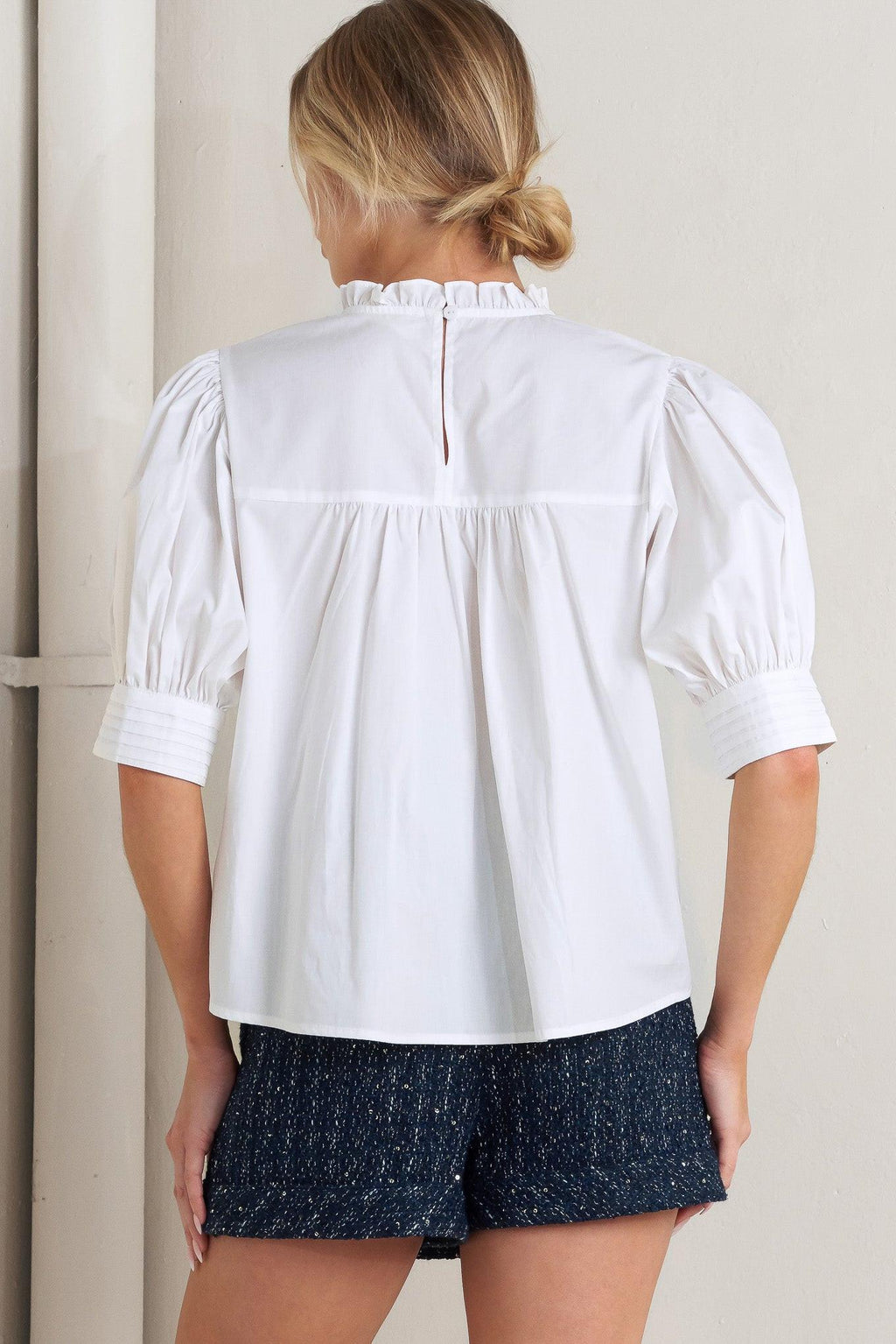 PURE POETRY VICTORIAN WOVEN TOP Flying Tomato