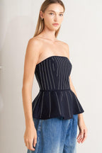 GEOMETRIC EDGE WOVEN TOP Flying Tomato