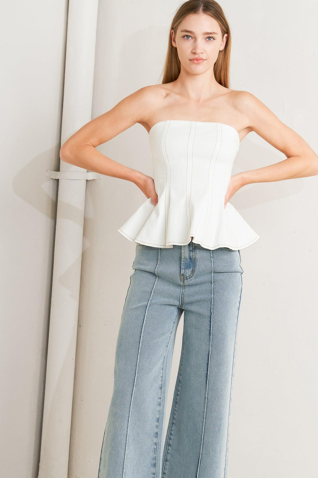 SUBTLE DRAMA WOVEN TOP Flying Tomato