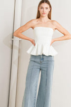 SUBTLE DRAMA WOVEN TOP Flying Tomato