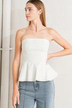 SUBTLE DRAMA WOVEN TOP Flying Tomato