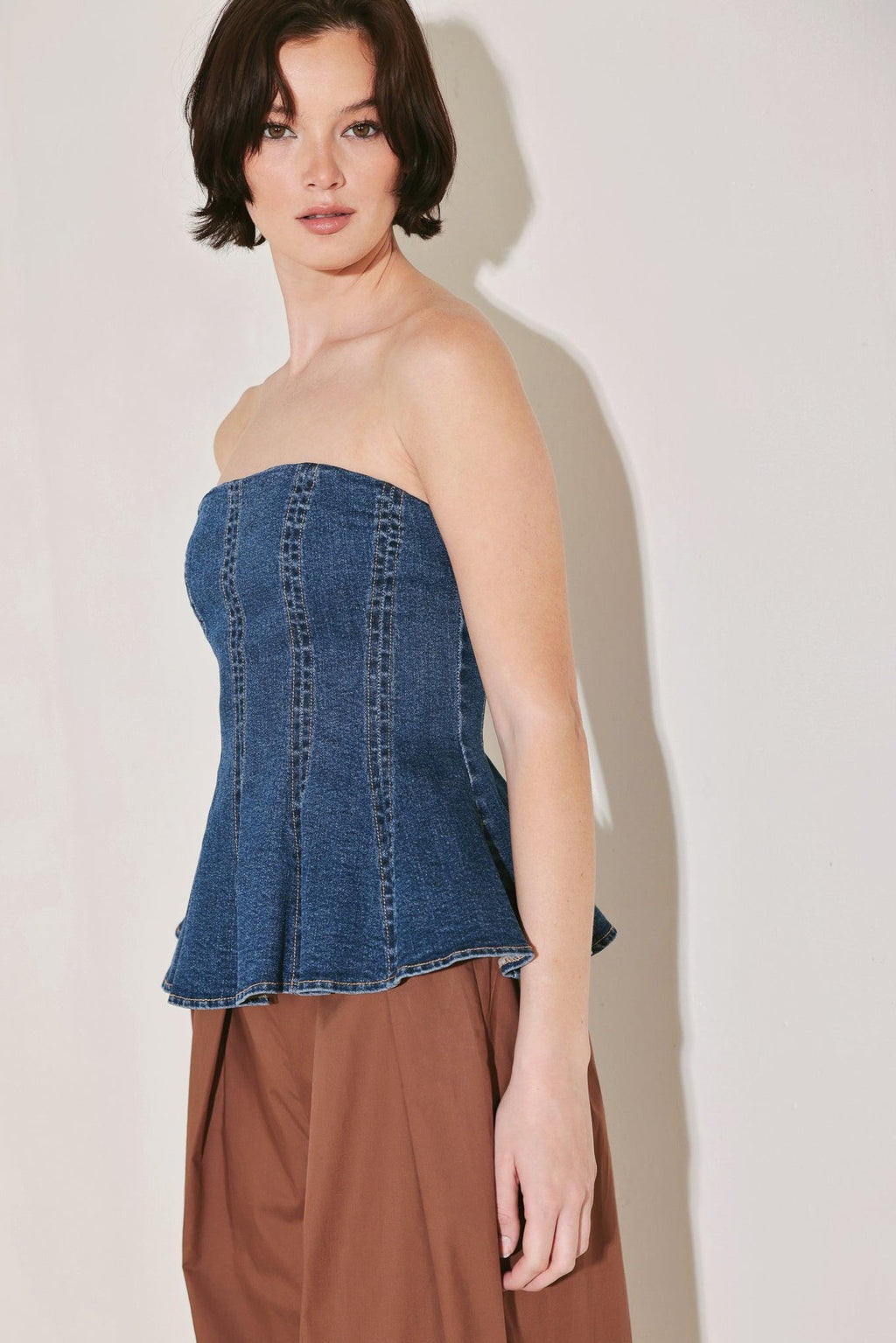 POWER PLAY DENIM TOP Flying Tomato