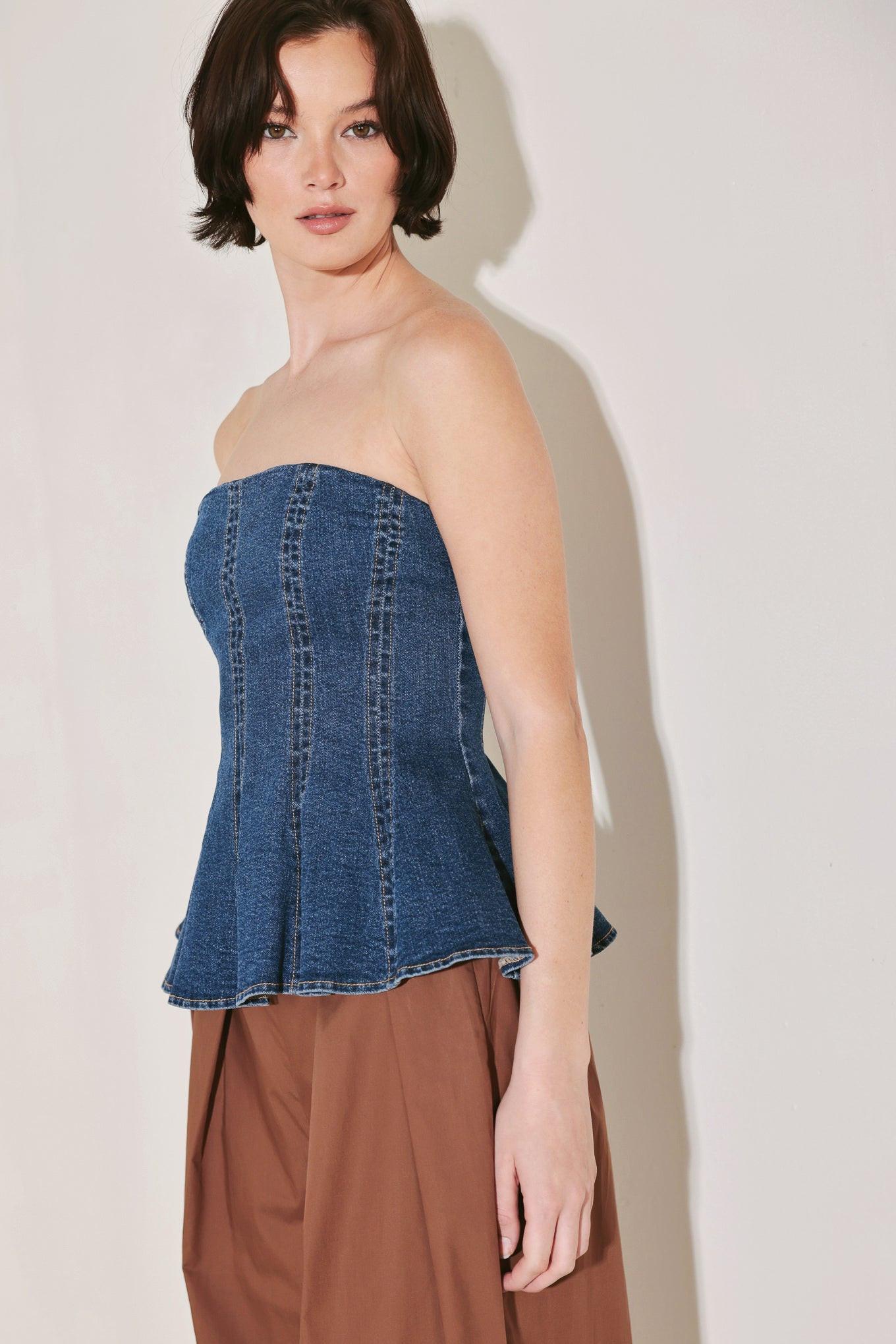 POWER PLAY DENIM TOP Flying Tomato
