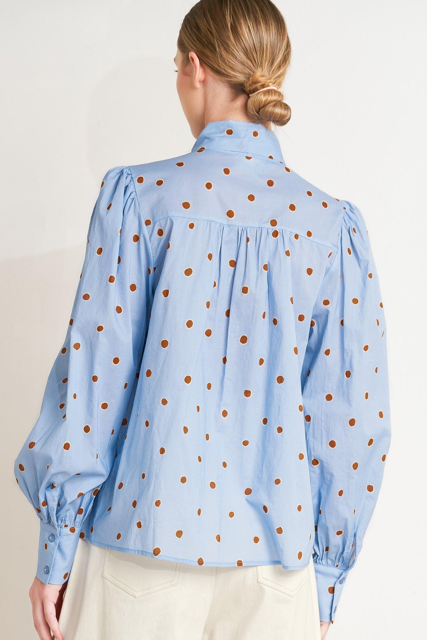 THE POLKA POWER MOVE WOVEN TOP Flying Tomato