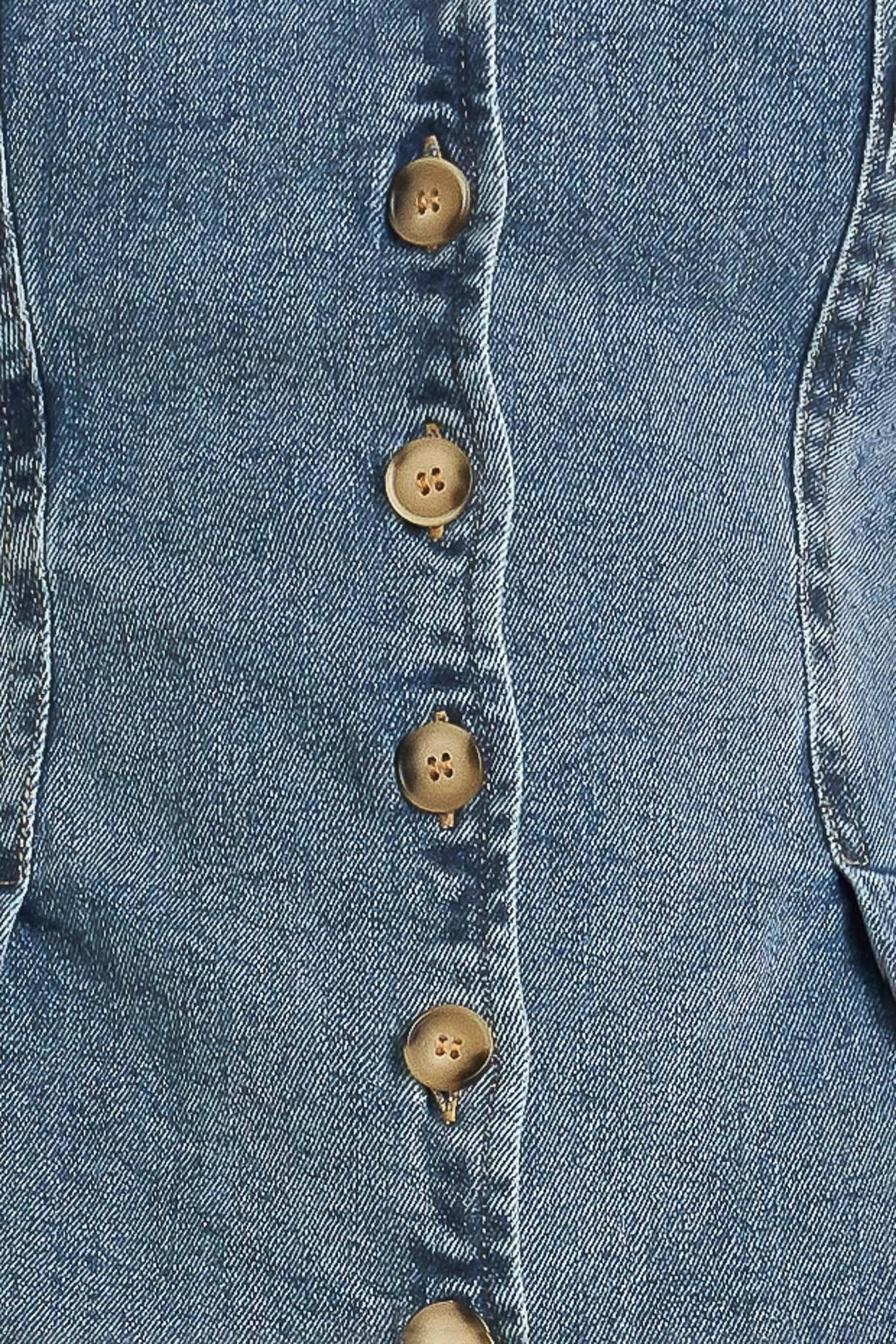 NO SECOND THOUGHT WASHED DENIM TOP Flying Tomato