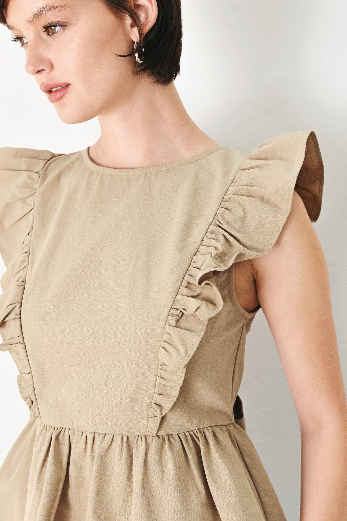WHITE BLOSSOM WOVEN TOP Flying Tomato