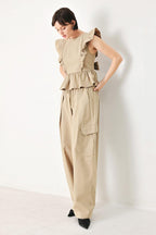 WHITE BLOSSOM WOVEN TOP Flying Tomato