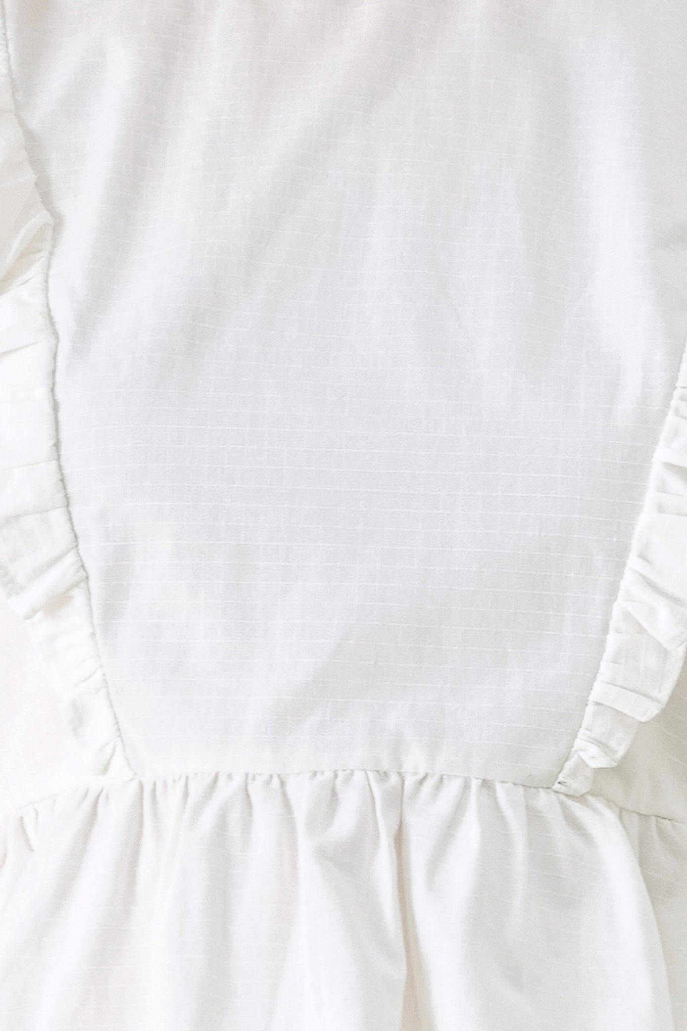 WHITE BLOSSOM WOVEN TOP Flying Tomato