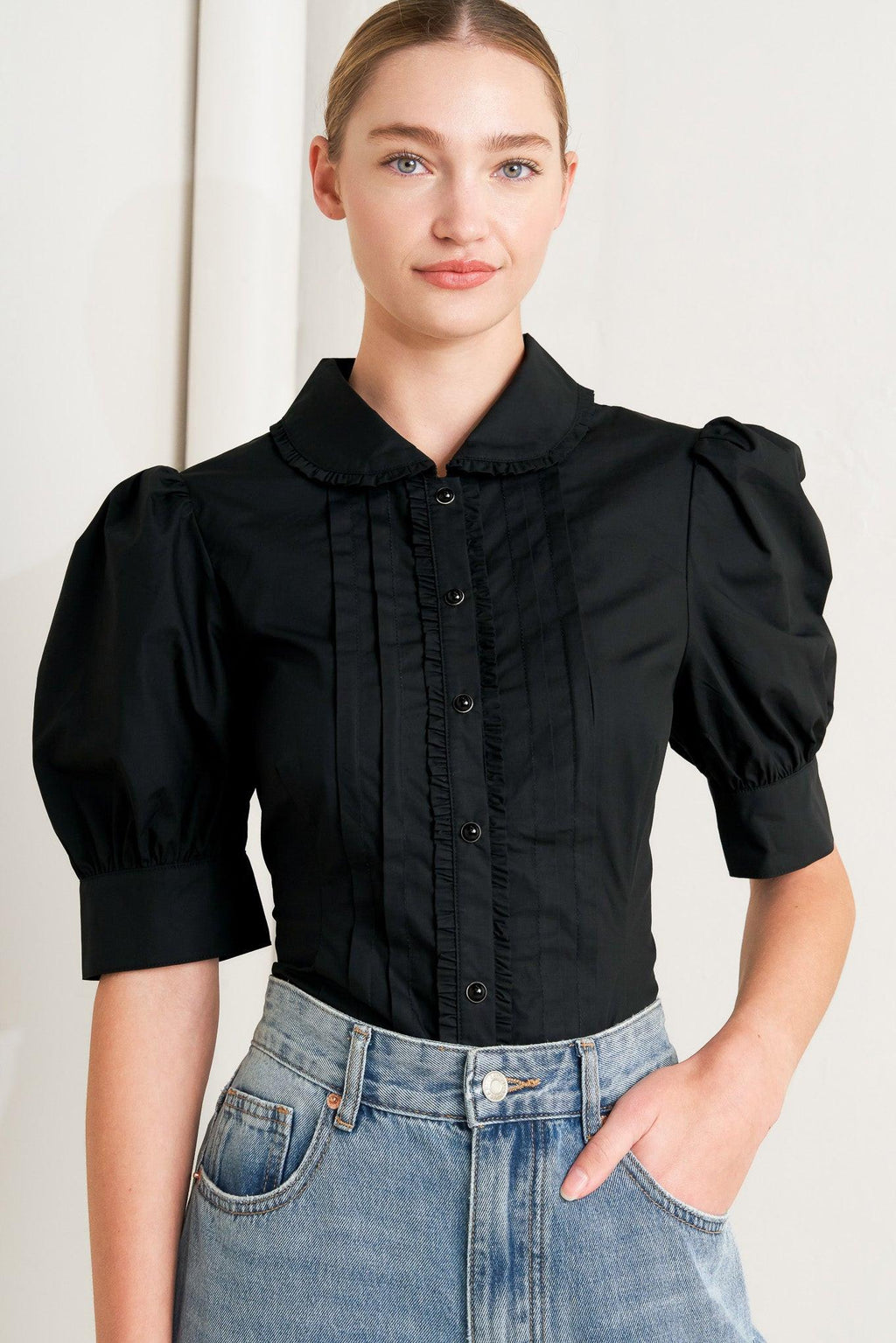 REFINED ROMANCE WOVEN TOP Flying Tomato