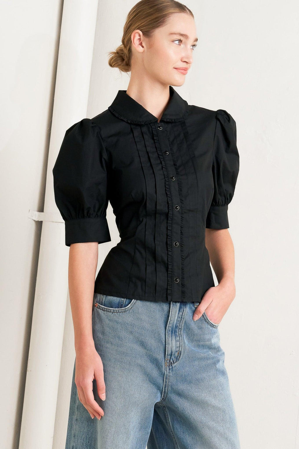 REFINED ROMANCE WOVEN TOP Flying Tomato