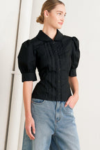 REFINED ROMANCE WOVEN TOP Flying Tomato