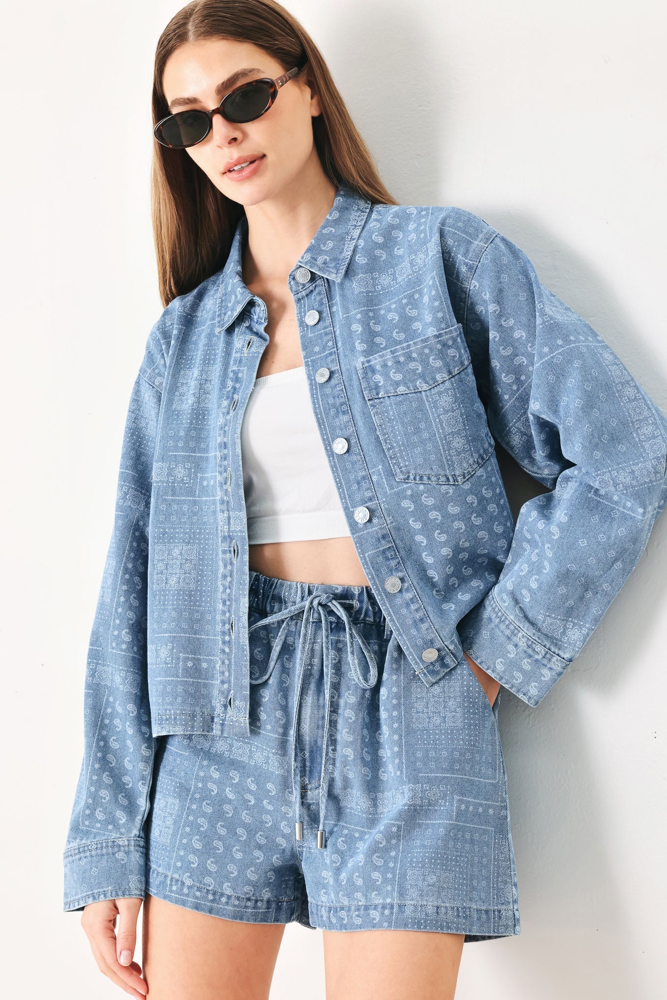 VINTAGE BANDANA DENIM JACKET Flying Tomato