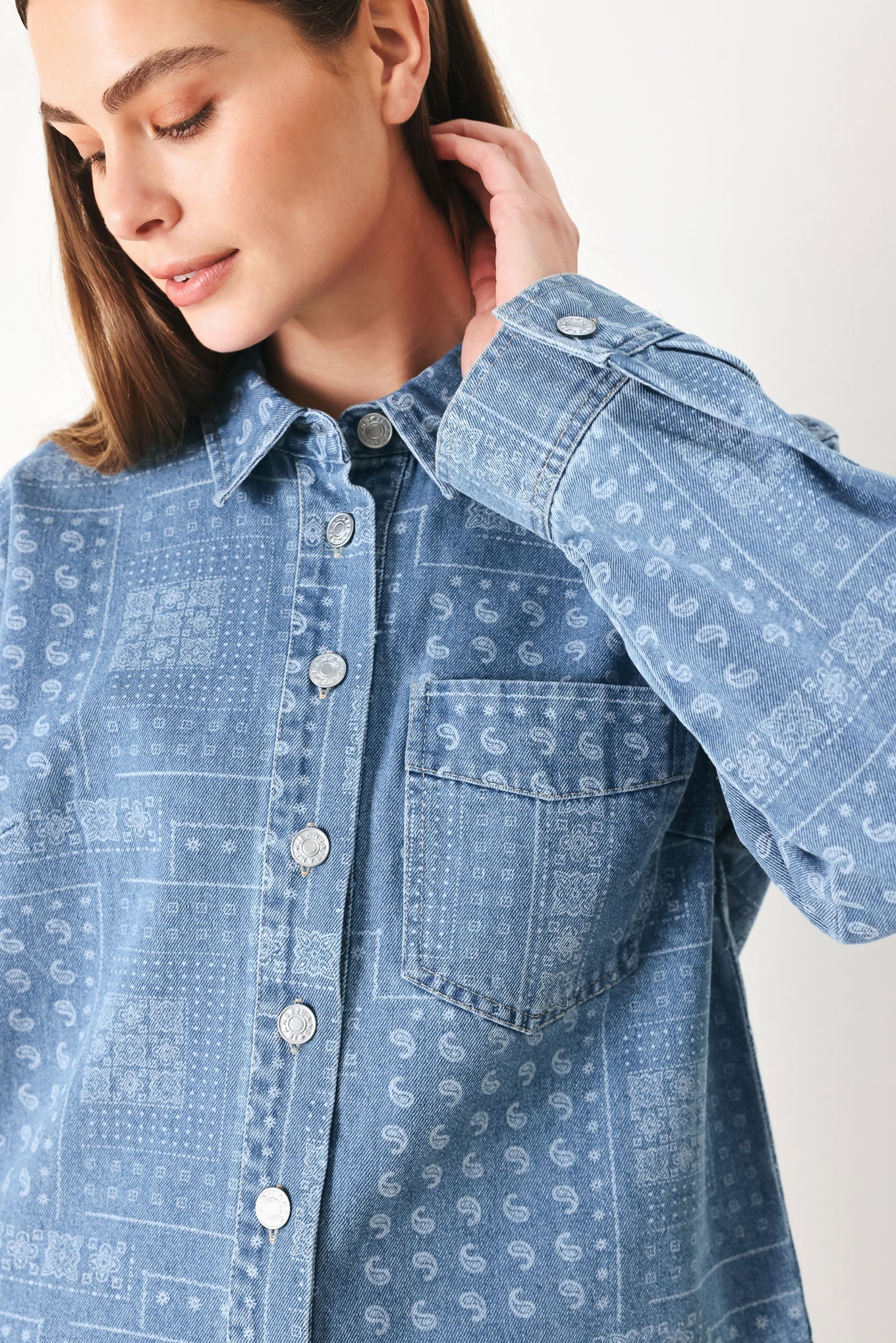 VINTAGE BANDANA DENIM JACKET Flying Tomato