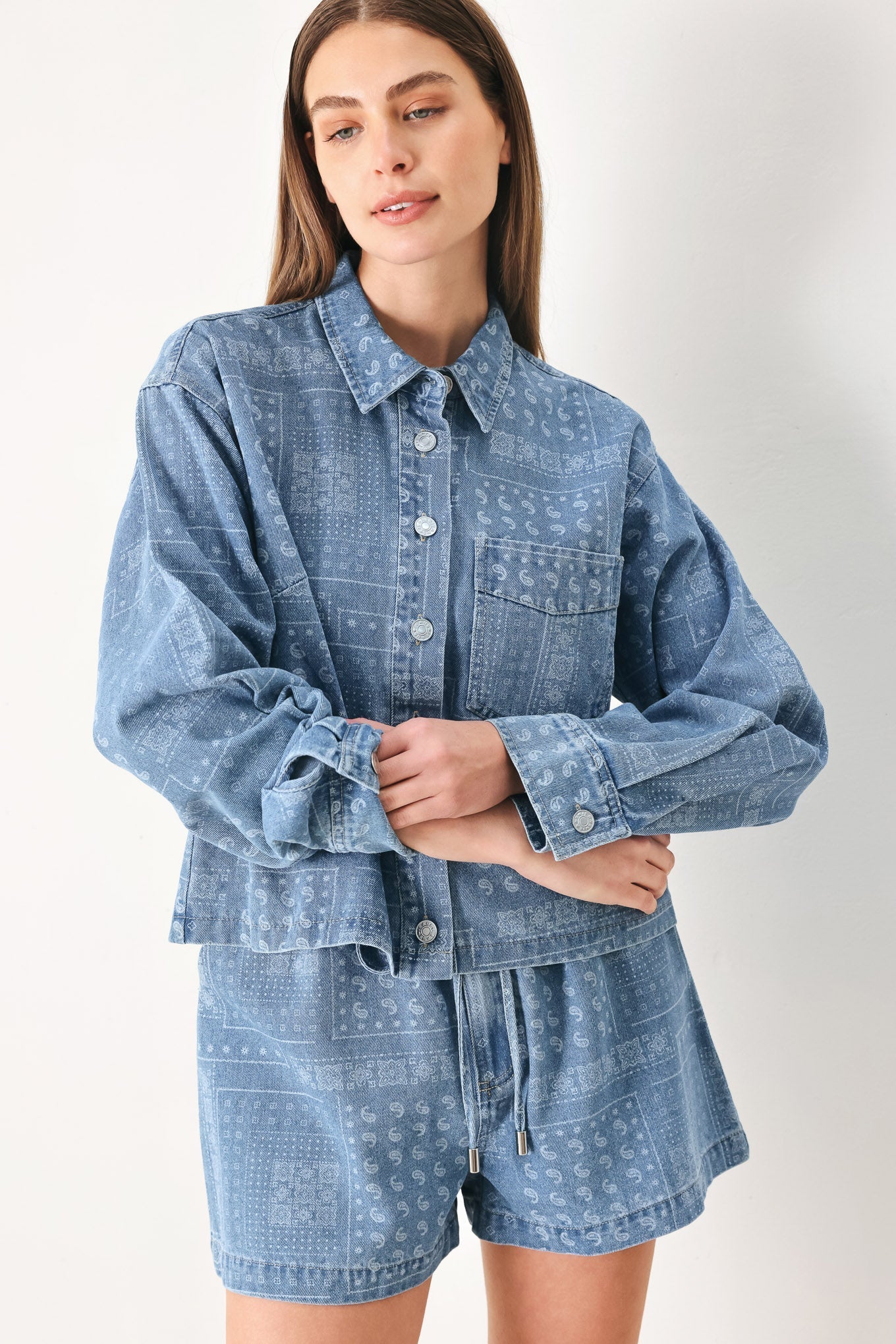 VINTAGE BANDANA DENIM JACKET Flying Tomato