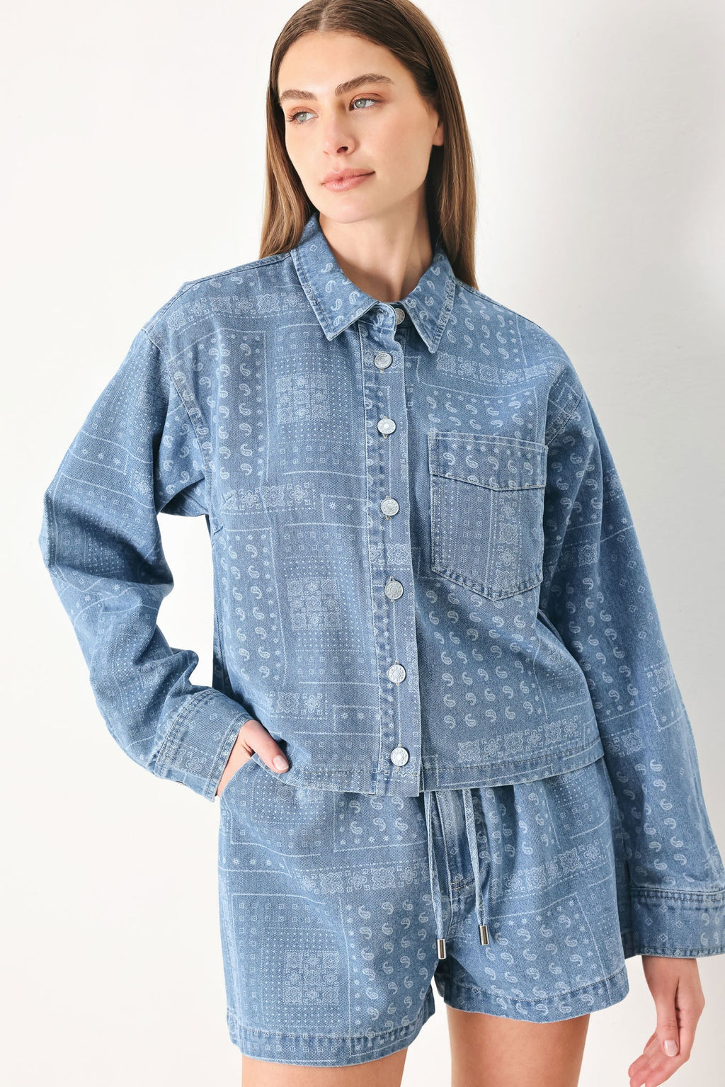 VINTAGE BANDANA DENIM JACKET Flying Tomato
