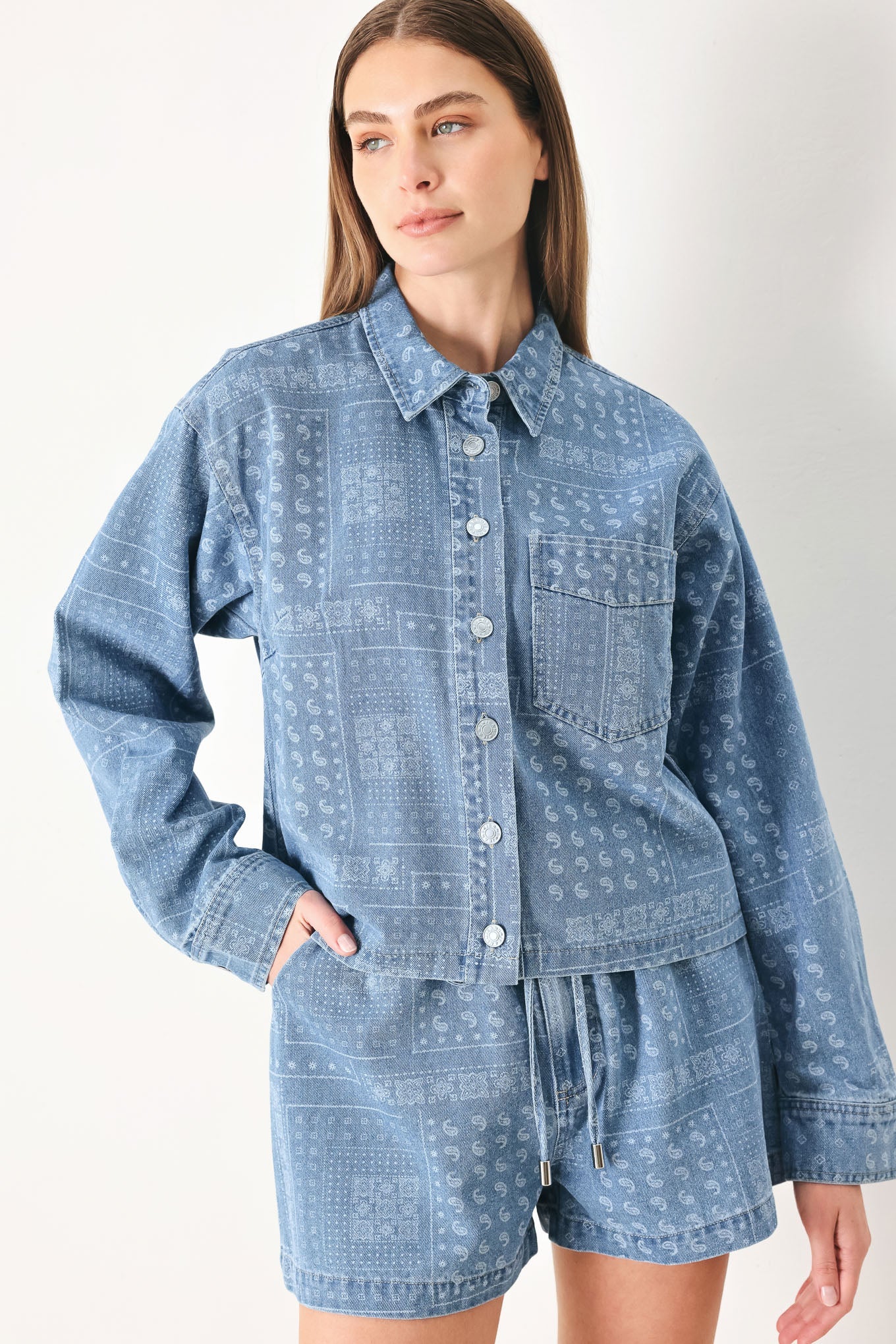 VINTAGE BANDANA DENIM JACKET Flying Tomato