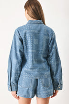 VINTAGE BANDANA DENIM JACKET Flying Tomato
