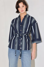 CITY STRIPE WOVEN TOP Flying Tomato
