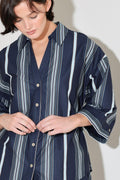 CITY STRIPE WOVEN TOP Flying Tomato