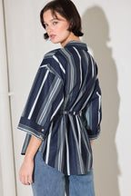 CITY STRIPE WOVEN TOP Flying Tomato
