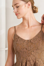PURELY ROMANTIC WOVEN LACE CAMI TOP Flying Tomato