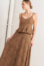 PURELY ROMANTIC WOVEN LACE CAMI TOP Flying Tomato