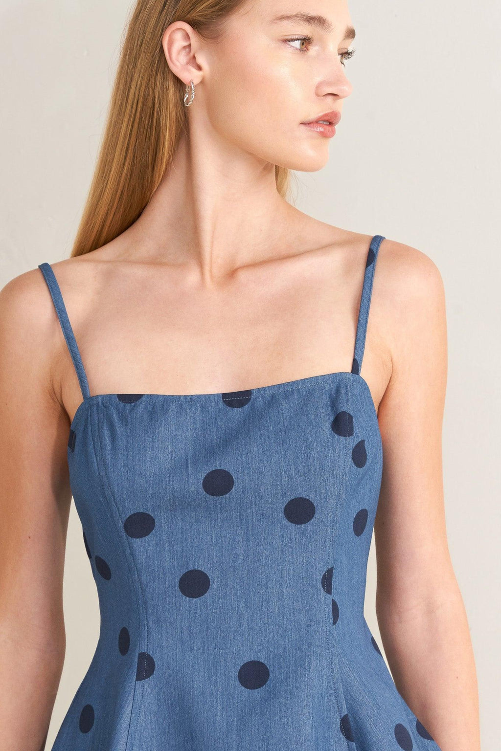 [PREORDER] MIDNIGHT POLKA WOVEN TOP Flying Tomato