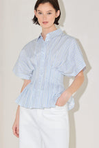 SKYLINE STRIPE WOVEN TOP Flying Tomato