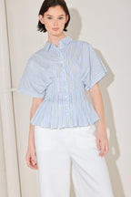 SKYLINE STRIPE WOVEN TOP Flying Tomato