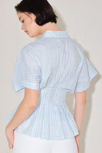 SKYLINE STRIPE WOVEN TOP Flying Tomato